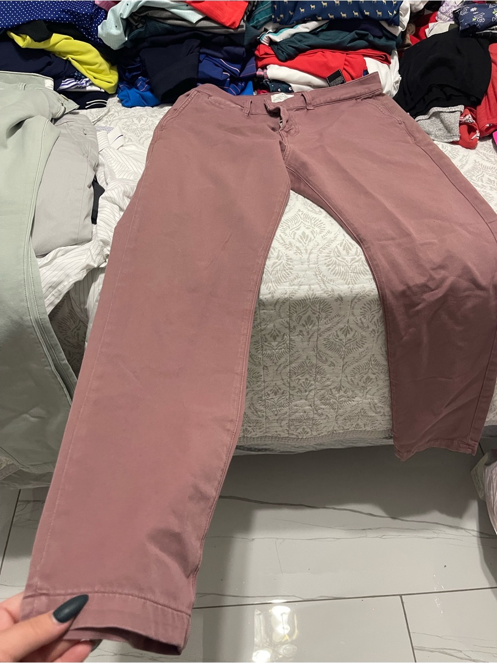 7 For All Mankind Dusty Rose Chinos - Straight Leg